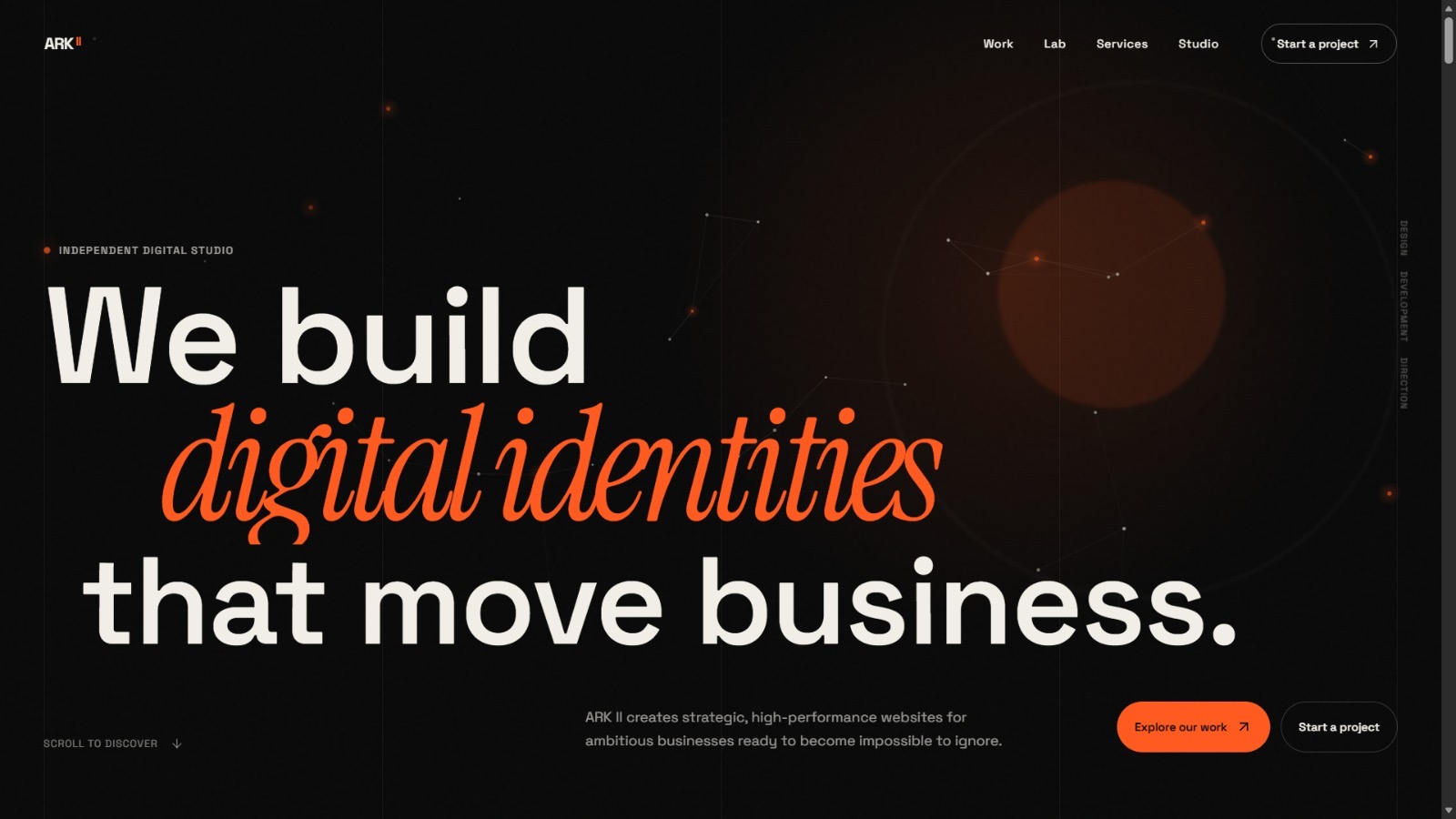 ARK II website screenshot